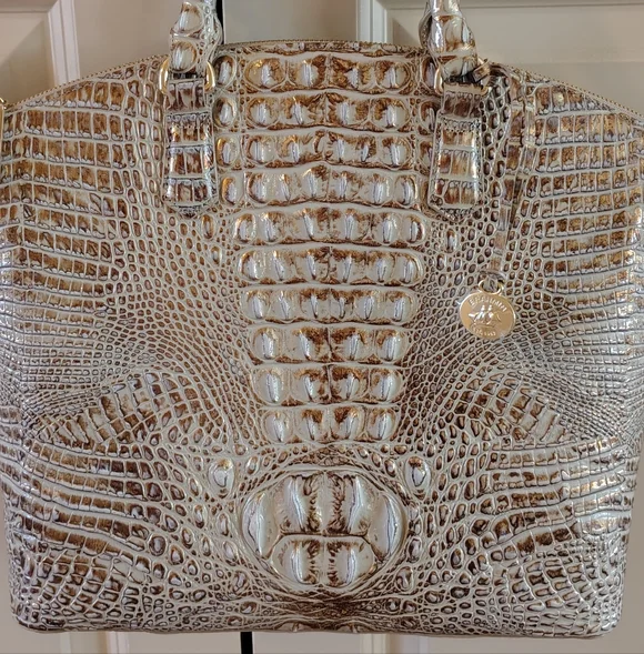 Brahmin Smoke Large Duxbury Satchel - Picture 3 of 3